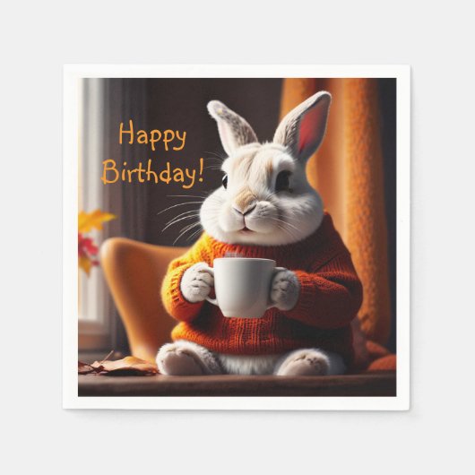 Serviette En Papier Lapin Cosy (Devant)