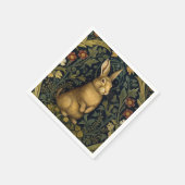 Serviette En Papier Lapin dans la forêt style Art nouveau (Coin)