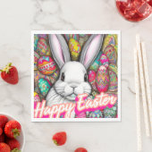 Serviette En Papier Lapin de Pâques (En situation)