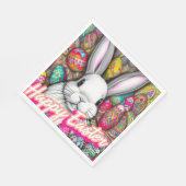Serviette En Papier Lapin de Pâques (Coin)