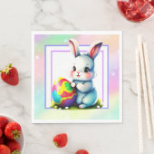 Serviette En Papier Lapin de Pâques (En situation)