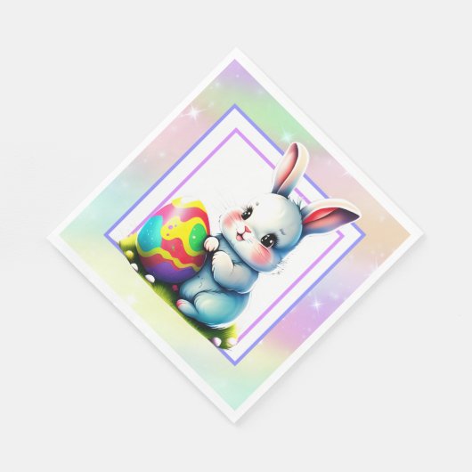 Serviette En Papier Lapin de Pâques (Coin)