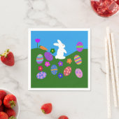 Serviette En Papier Lapin de Pâques #3 serviettes (En situation)