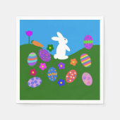 Serviette En Papier Lapin de Pâques #3 serviettes (Devant)