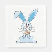 Serviette En Papier Lapin De Pâques Avec Cravate De Bow (Devant)
