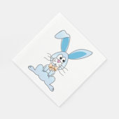 Serviette En Papier Lapin De Pâques Avec Cravate De Bow (Coin)