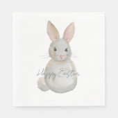 Serviette En Papier Lapin de Pâques heureux (Devant)