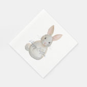 Serviette En Papier Lapin de Pâques heureux (Coin)