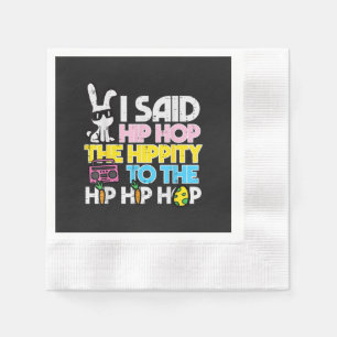 Serviette En Papier Lapin de Pâques Hip Hop Hippity