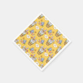 Serviette En Papier Lapin de Pâques mignon (Coin)