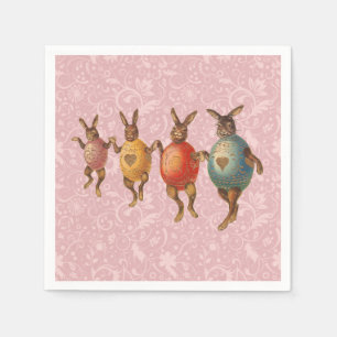 Serviette En Papier Lapin de Pâques Œufs Dansants