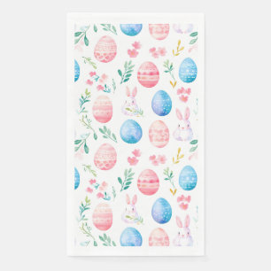 Serviette En Papier Lapin de Pâques - Papier Tissu Motif sans soudure