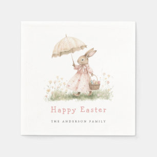 Serviette En Papier Lapin de Pâques pastel