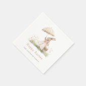 Serviette En Papier Lapin de Pâques pastel (Coin)