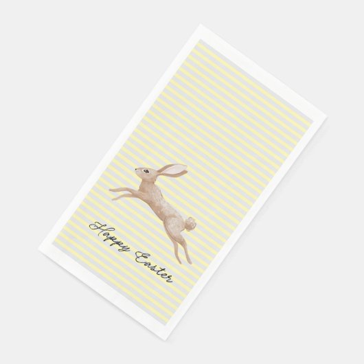 Serviette En Papier Lapin de Pâques rayé (Coin)