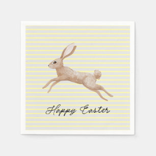 Serviette En Papier Lapin de Pâques rayé