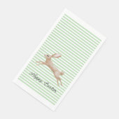 Serviette En Papier Lapin de Pâques rayé (Coin)