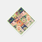 Serviette En Papier Lapin de Pâques rose (Coin)