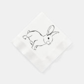 Serviette En Papier Lapin Doux Lapin Joli Art Cartoon Nature (Coin)