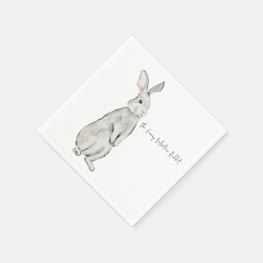 Serviette En Papier Lapin en velours drôle (Coin)