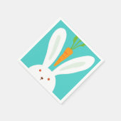Serviette En Papier Lapin et carotte (Coin)