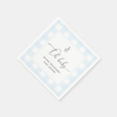 Serviette En Papier Lapin lapin bleu En vichy Oh Papier bébé Napkin (Coin)