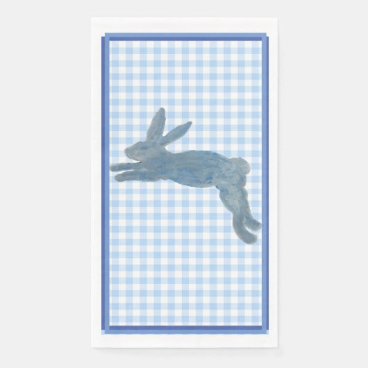 Serviette En Papier Lapin Lapin de Campagne Bleu (Devant)