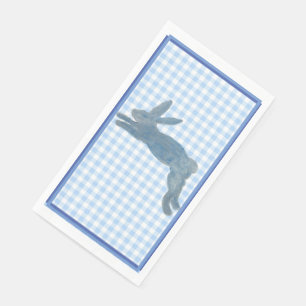 Serviette En Papier Lapin Lapin de Campagne Bleu