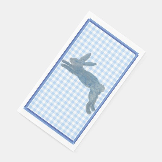 Serviette En Papier Lapin Lapin de Campagne Bleu (Coin)
