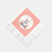 Serviette En Papier Lapin lapin en fleurs C'est un Baby shower de fill (Coin)