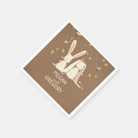 Serviette En Papier lapin lapin mignon (Coin)