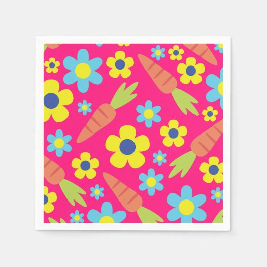 Serviette En Papier Lapin Lapin Pâques Printemps fête d'anniversaire (Devant)