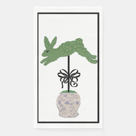 Serviette En Papier Lapin Lapin Topiary Ginger Jar imprimer (Devant)