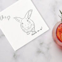 Lapin Mariage Cocktail serviettes