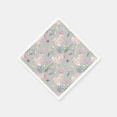 Serviette En Papier lapin mignon avec fleurs et papillons (Coin)