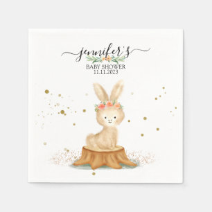 Serviette En Papier Lapin mignon bébé nouveau-né faune