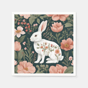 Serviette En Papier Lapin mignon Cottagecore