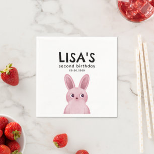 Serviette En Papier Lapin rose