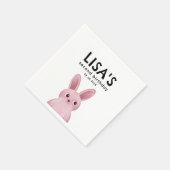 Serviette En Papier Lapin rose (Coin)