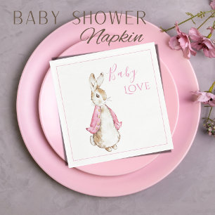 Serviette En Papier Lapin Rose Lapin Baby shower rose