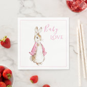 Serviette En Papier Lapin Rose Lapin Baby shower rose (En situation)
