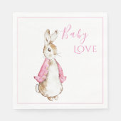 Serviette En Papier Lapin Rose Lapin Baby shower rose (Devant)