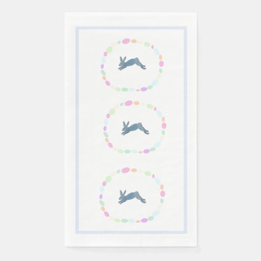 Serviette En Papier Lapin Rose Papier d'Oeufs Papier d'invité serviett (Devant)