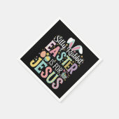 Serviette En Papier Lapin Silencieux Pâques Est Pour Jésus Mignonne La (Coin)