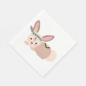 Serviette En Papier Lapin Tribal Napkin (Coin)