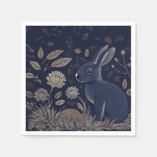 Serviette En Papier Lapin Whimsical (Devant)