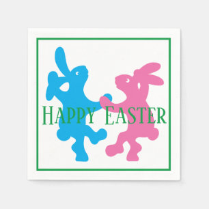 Serviette En Papier Lapins de danse Whimsical