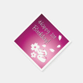 Serviette En Papier Lapins de Neige Japonais et Sakura 1er anniversair (Coin)