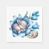Serviette en papier 'Lapins printaniers' (Devant)