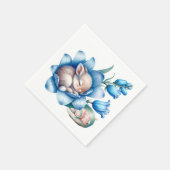 Serviette en papier 'Lapins printaniers' (Coin)